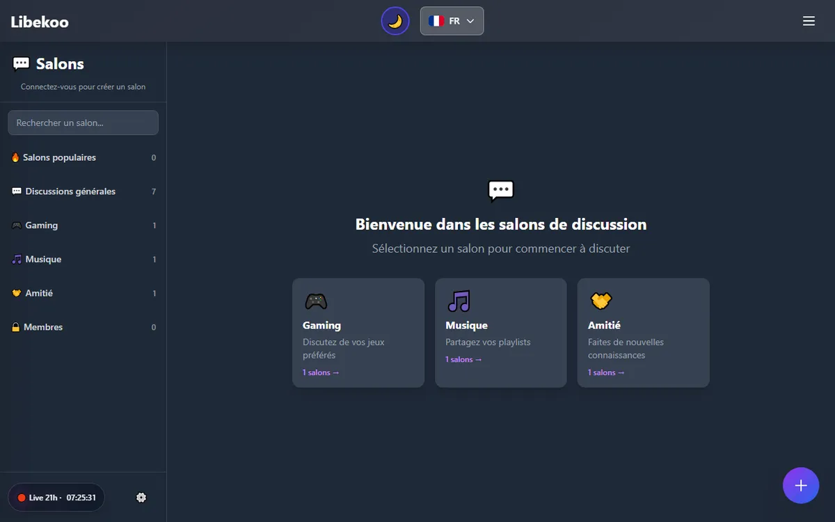 Les salons thématiques de Libekoo — discussion de groupe en ligne